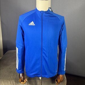 Adidas Youth CON 20 Training Jacket Sweatshirt Full Zip Blue White Large NWT